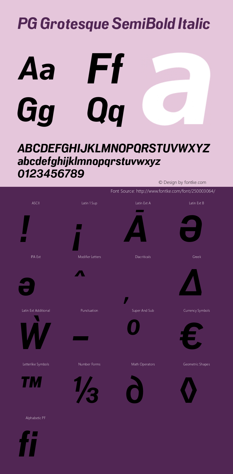 PG Grotesque SemiBold Italic Version 1.000;Glyphs 3.2 (3207)图片样张