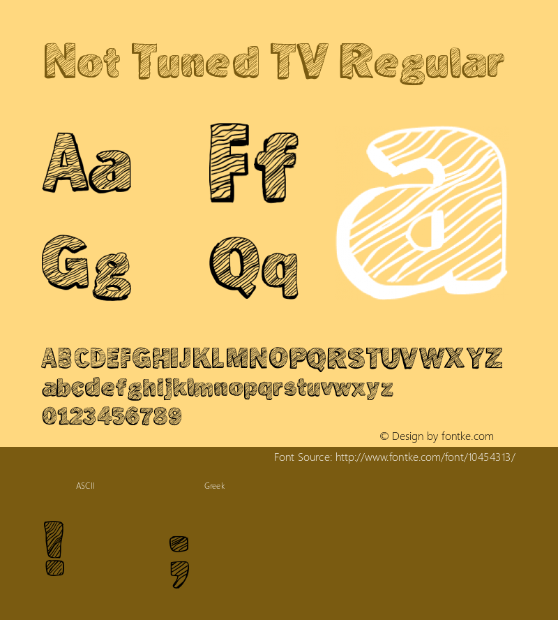 Not Tuned TV Regular Version 1.00 November 3, 2012, initial release图片样张