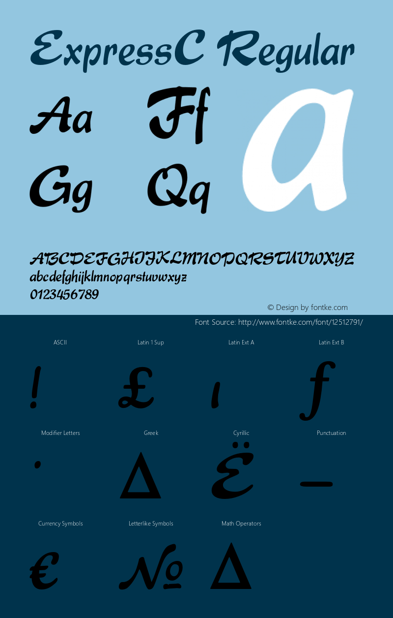 ExpressC Regular OTF 1.0;PS 001.000;Core 116;AOCW 1.0 161图片样张