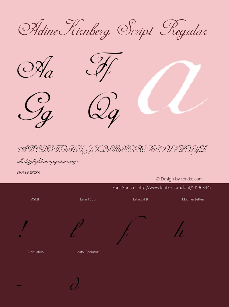 AdineKirnberg Script Regular 001.000图片样张