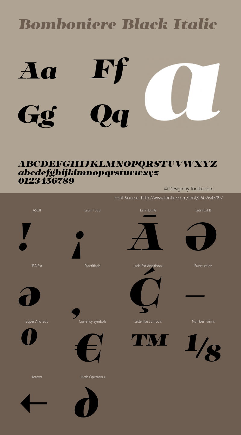 Bomboniere Black Italic Version 1.000;Glyphs 3.2 (3180)图片样张