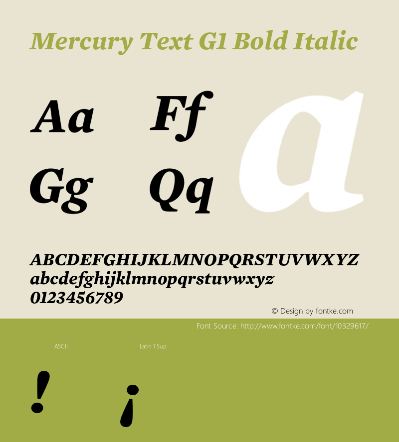 Mercury Text G1 Bold Italic 001.000图片样张