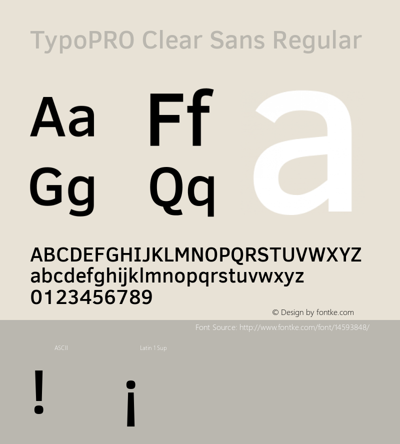 TypoPRO Clear Sans Regular Version 1.00图片样张