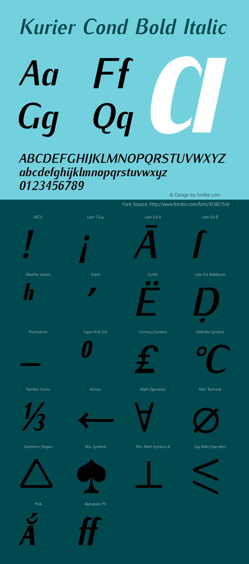 Kurier Cond Bold Italic Version 1.000;PS 0.995;hotconv 1.0.49;makeotf.lib2.0.14853图片样张