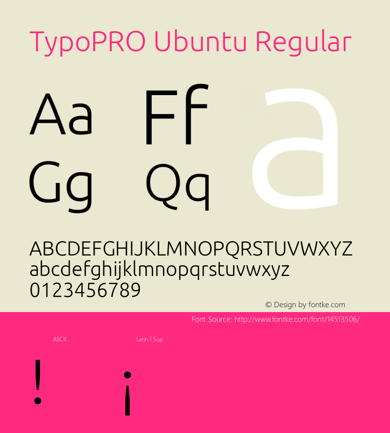 TypoPRO Ubuntu Regular Version 0.80图片样张