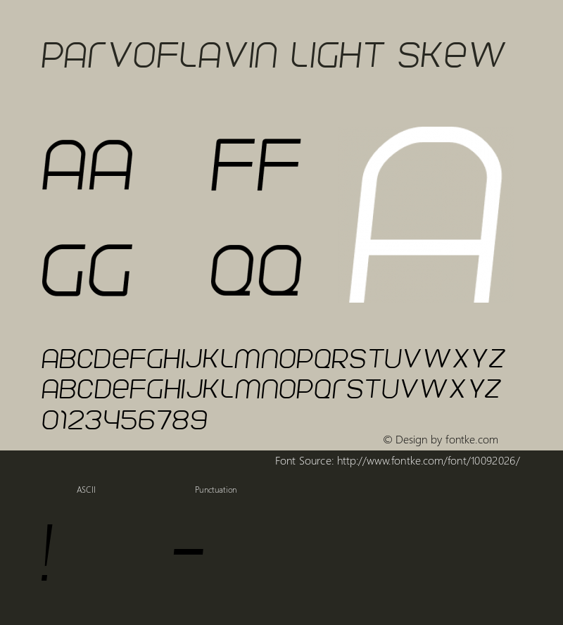 Parvoflavin Light Skew 1.00图片样张