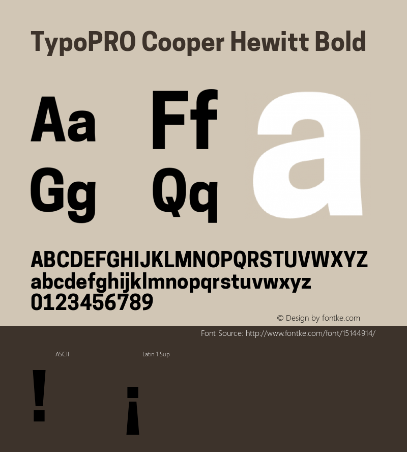 TypoPRO Cooper Hewitt Bold 1.000图片样张