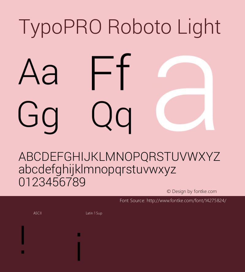 TypoPRO Roboto Light Version 1.200310; 2013图片样张