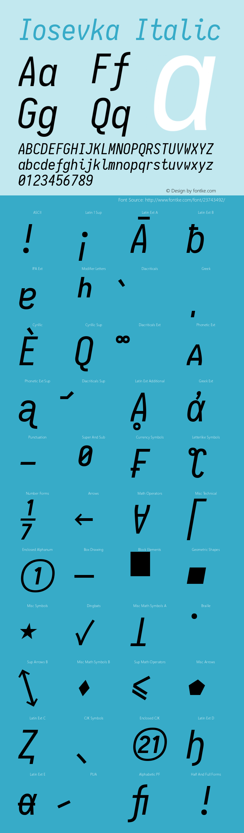 Iosevka Type Italic 1.13.3; ttfautohint (v1.6)图片样张