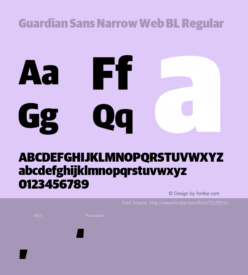 Guardian Sans Narrow Web BL Regular Version 1.1 2012图片样张