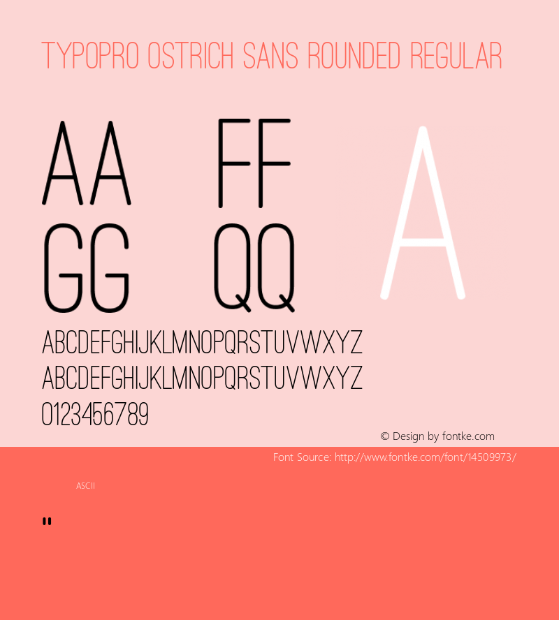 TypoPRO Ostrich Sans Rounded Regular Version 1.001;PS 001.001;hotconv 1.0.70;makeotf.lib2.5.58329图片样张