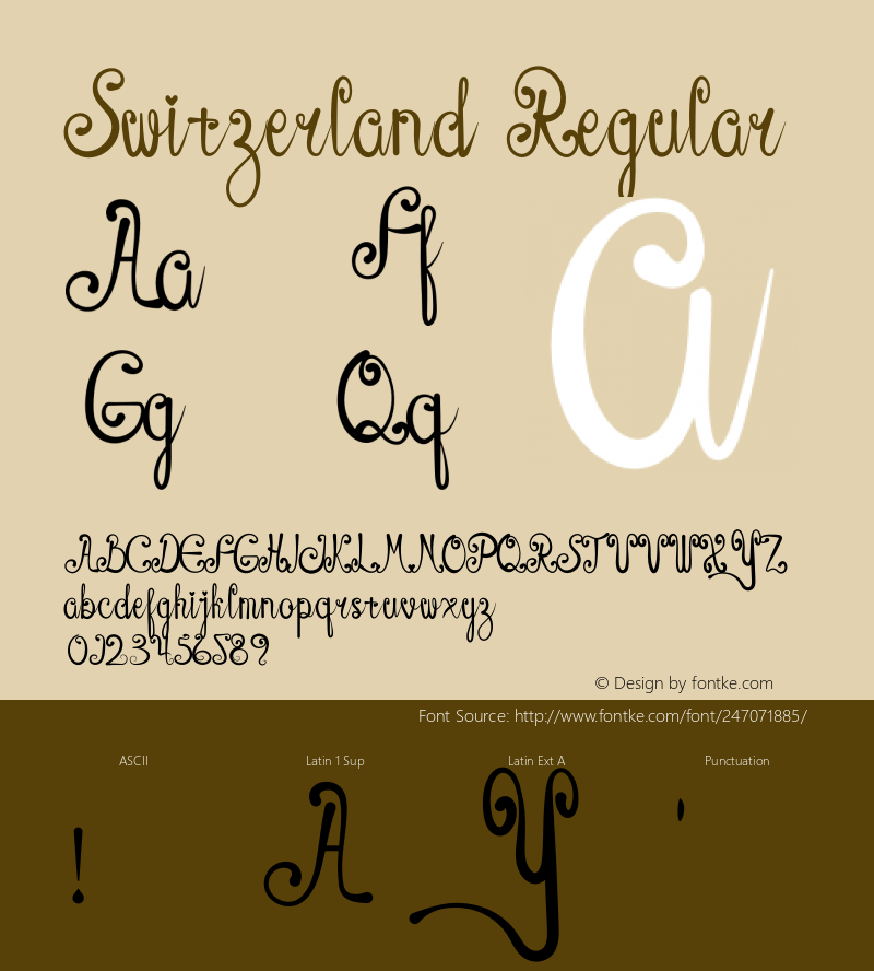 Switzerland Version 1.012;Fontself Maker 3.5.4图片样张