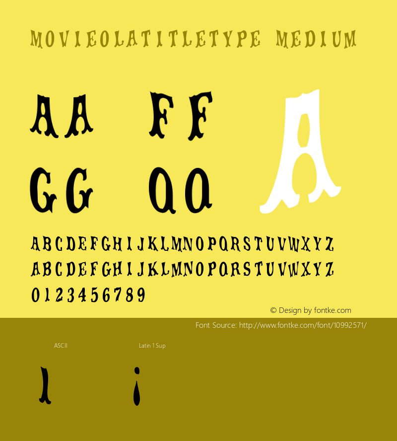 Movieolatitletype Medium Version 001.000图片样张