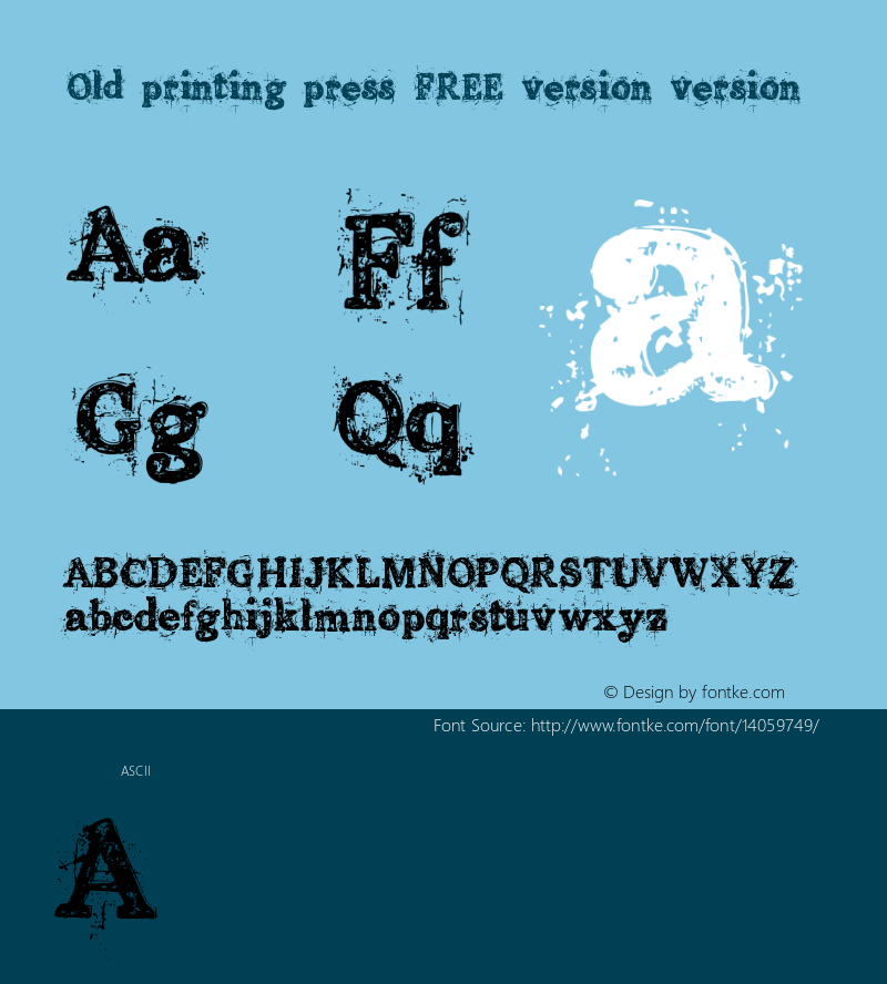 Old printing press_FREE-version version Version 1.00 November 20, 20图片样张