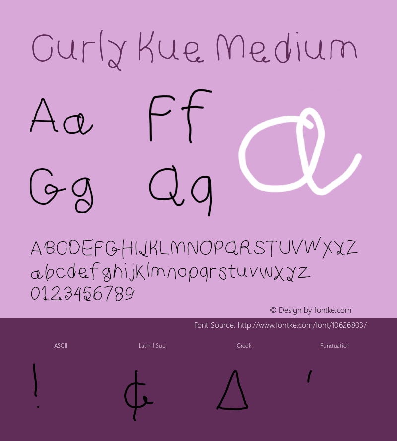 Curly Kue Medium Version 1.0图片样张