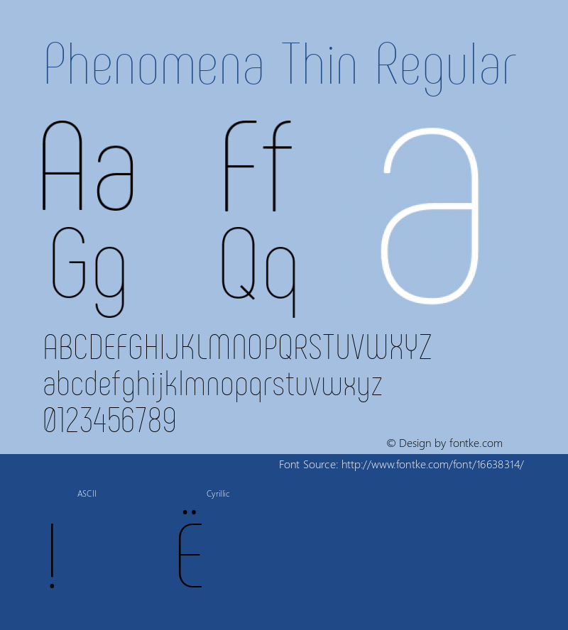 Phenomena Thin Regular Version 1.000;PS 001.000;hotconv 1.0.88;makeotf.lib2.5.64775; ttfautohint (v1.4.1)图片样张