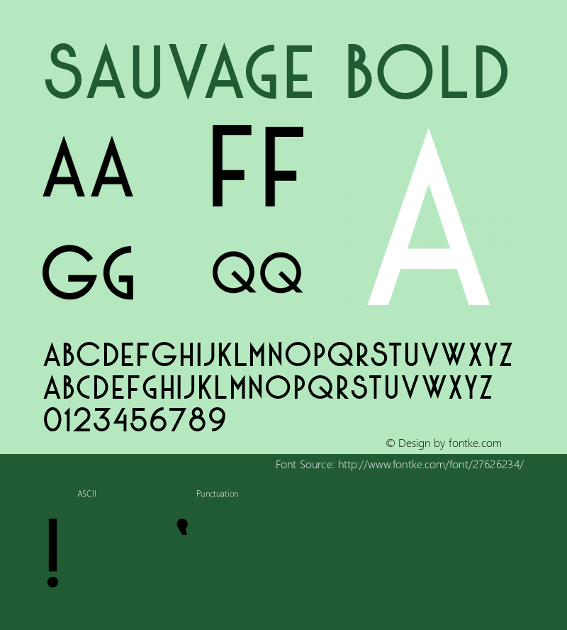 Sauvage Bold Version 1.000图片样张