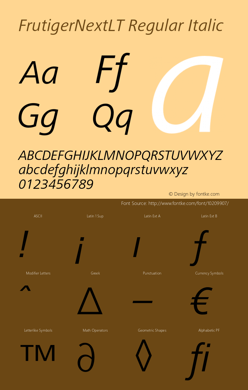 FrutigerNextLT Regular Italic 001.000图片样张