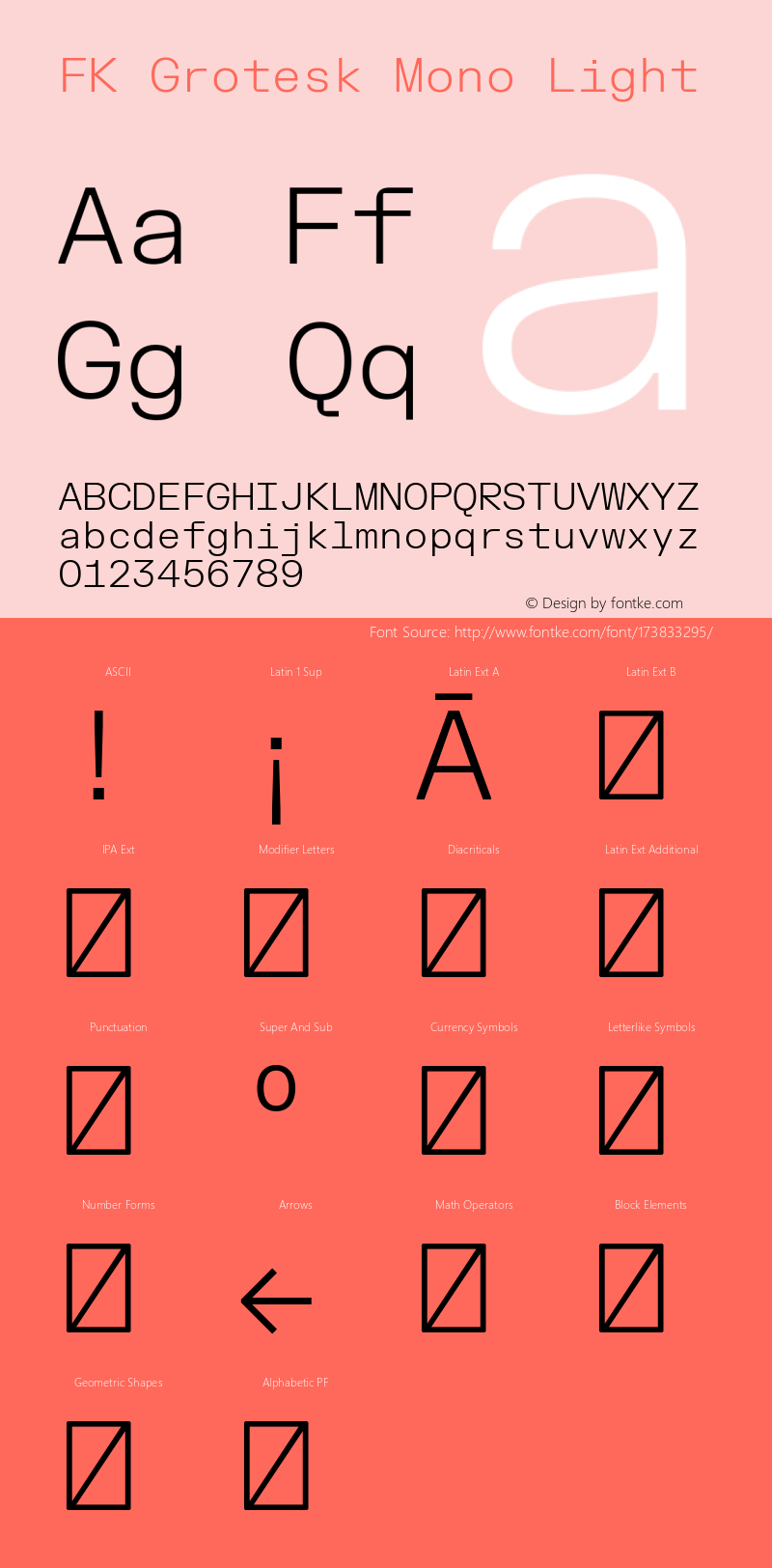 FK Grotesk Mono Light Version 3.000; ttfautohint (v1.8.3)图片样张