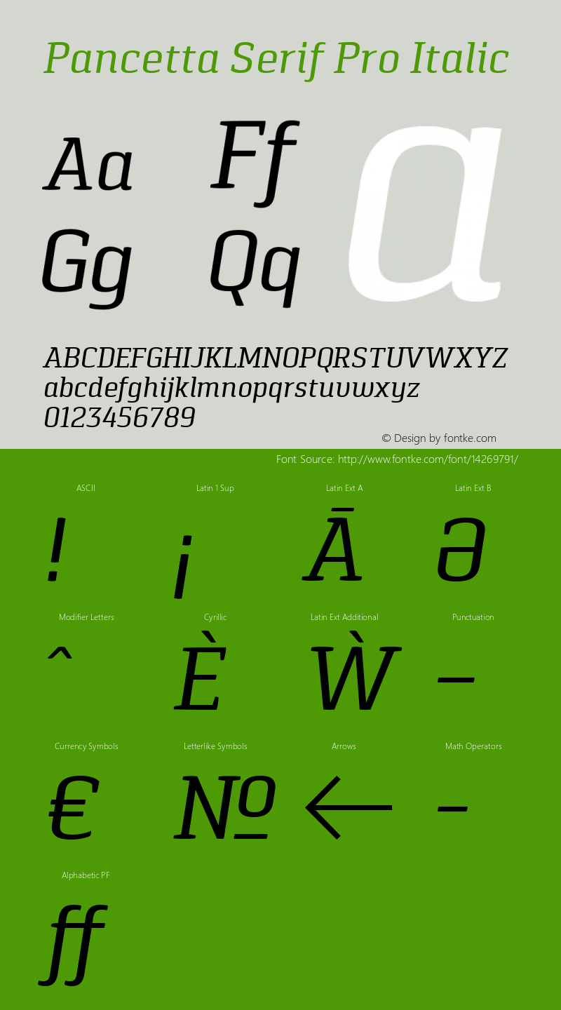 Pancetta Serif Pro Italic Version 001.000;com.myfonts.konstantynov.pancetta-serif-pro.italic.wfkit2.4642图片样张