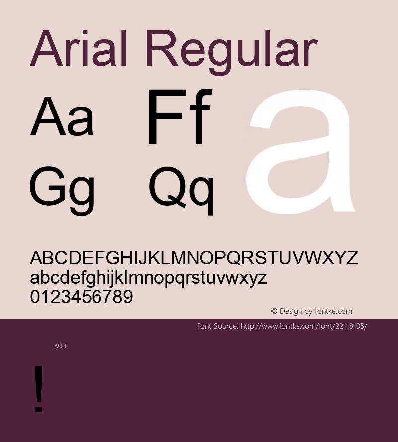 Arial Version 2.76图片样张