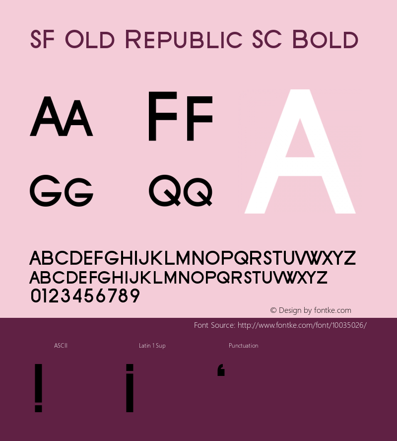 SF Old Republic SC Bold 1.1图片样张