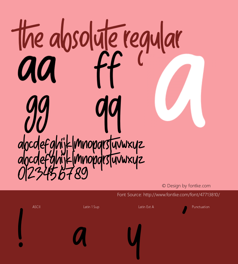 The Absolute Version 1.002;Fontself Maker 3.3.0图片样张