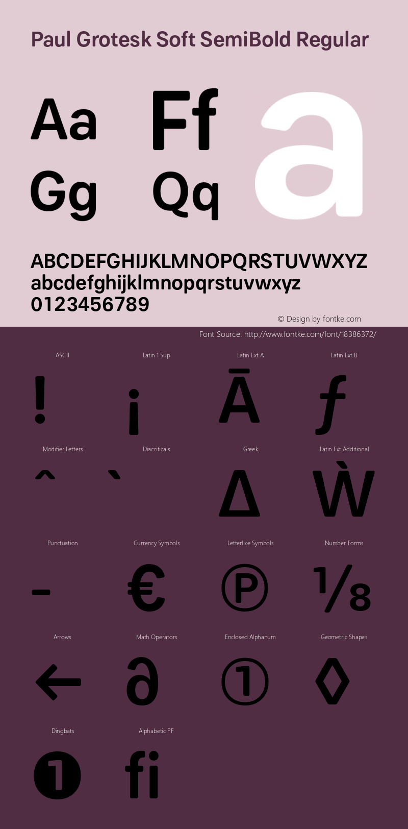 Paul Grotesk Soft SemiBold Regular Version 1.000;PS 001.000;hotconv 1.0.88;makeotf.lib2.5.64775图片样张