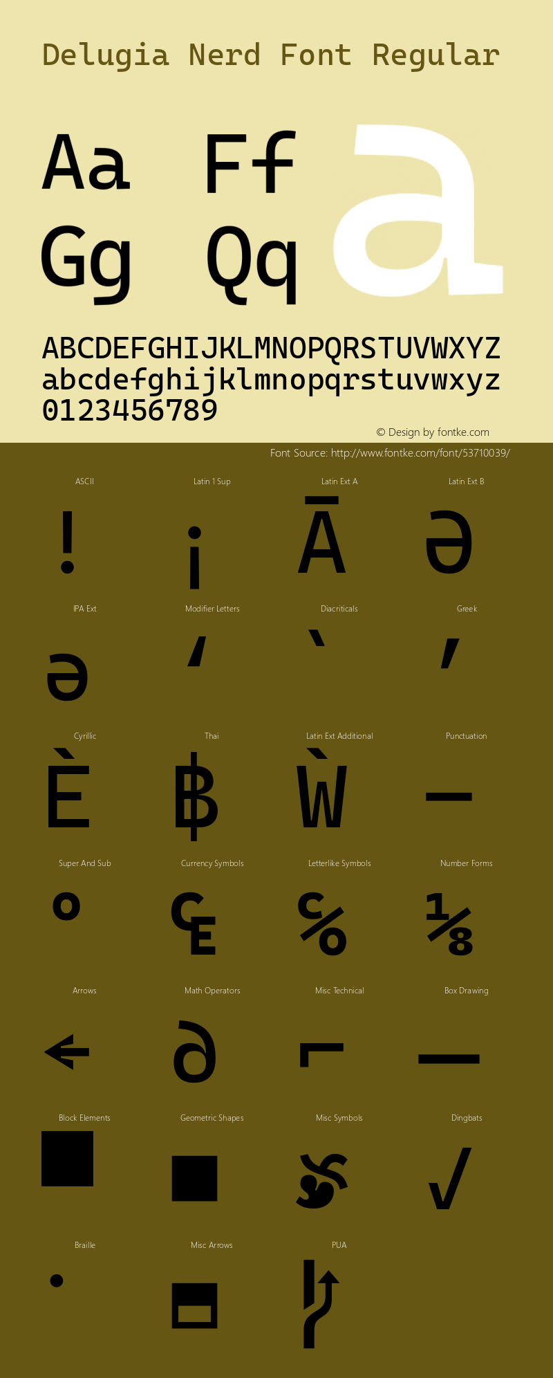 Delugia Nerd Font v1910.04.1-2-g75828d2图片样张