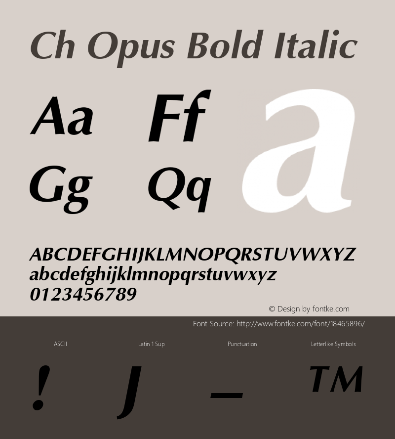 Ch Opus Bold Italic 001.000图片样张