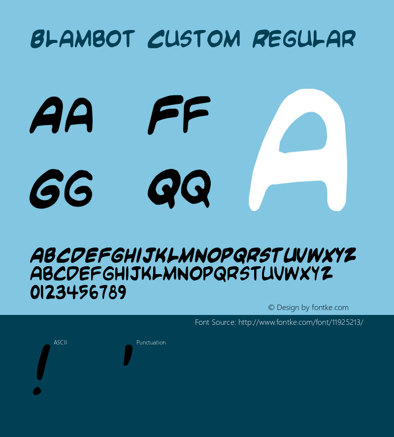 Blambot Custom Regular Version 1.0图片样张