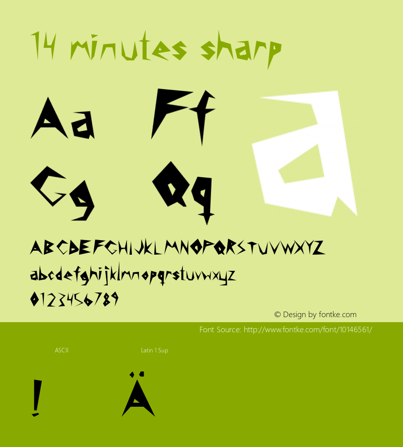 14 minutes sharp Macromedia Fontographer 4.1 1998-02-01图片样张