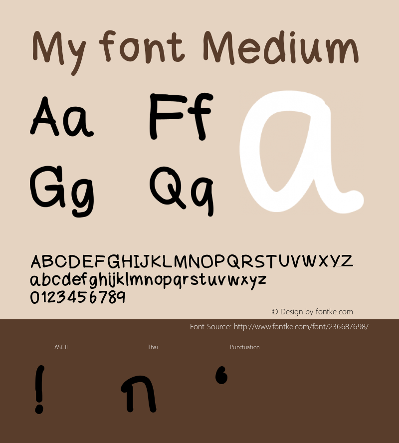 My font Version 001.000图片样张