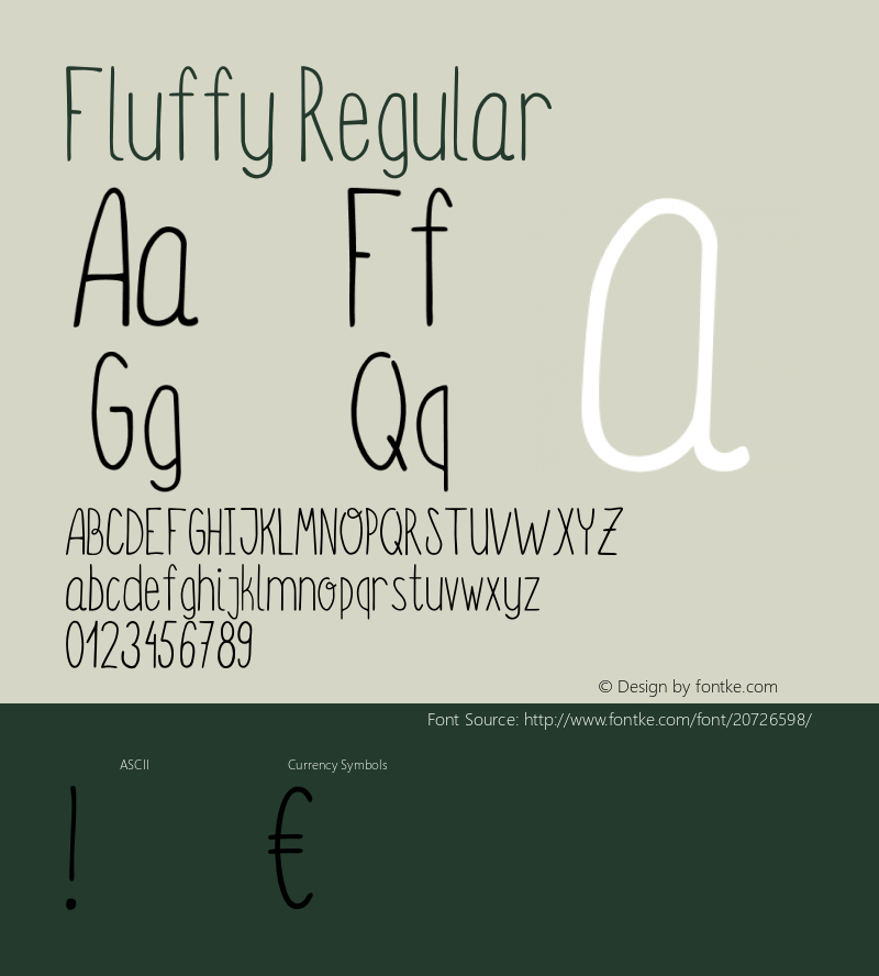 Fluffy Version 1.002;Fontself Maker 1.1.1图片样张