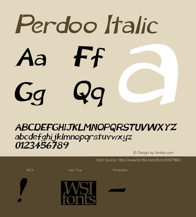 Perdoo Italic The IMSI MasterFonts Collection, tm 1995, 1996 IMSI (International Microcomputer Software Inc.)图片样张