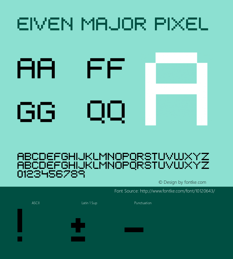 EIVEN MAJOR Pixel Macromedia Fontographer 4.1 23.10.2003图片样张