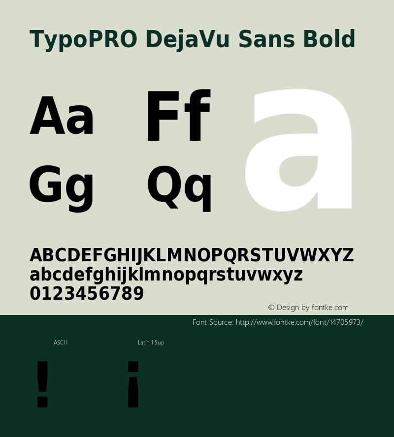 TypoPRO DejaVu Sans Bold Version 2.34图片样张