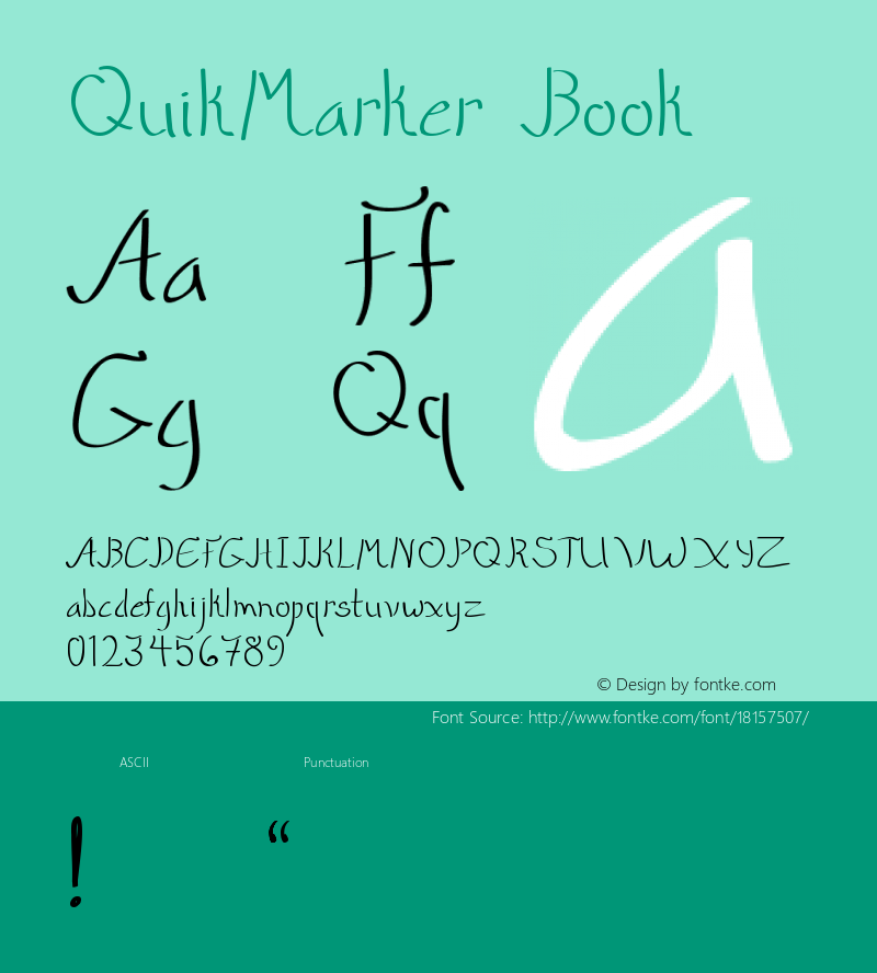 QuikMarker Book Version Fontographer 4.7 5/1图片样张