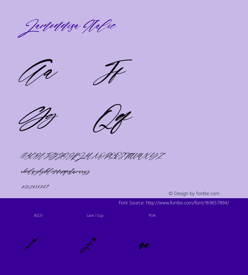 Lamonnisa Italic Version 1.00;January 9, 2021;FontCreator 12.0.0.2563 64-bit图片样张