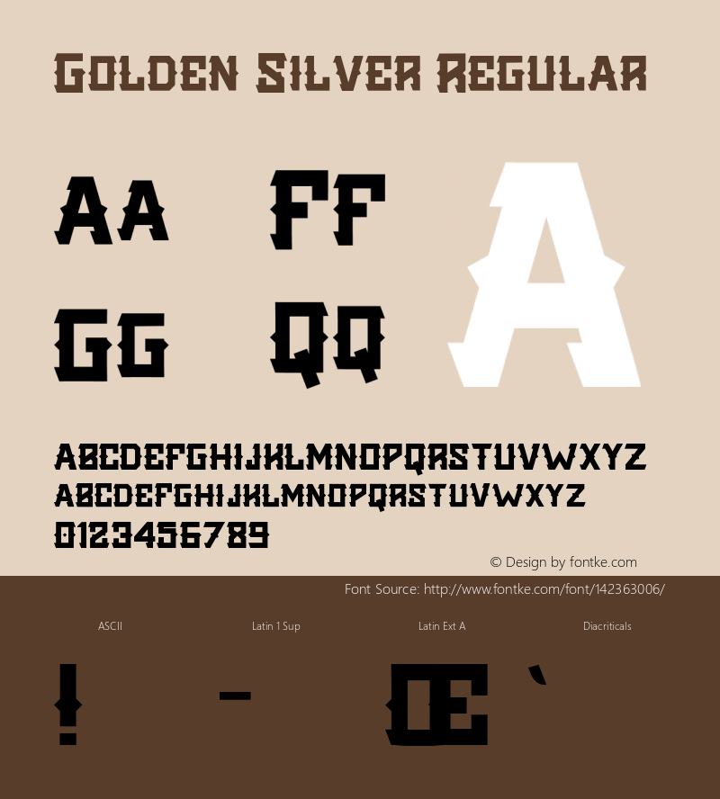 GoldenSilver Version 1.00;February 22, 2021;FontCreator 12.0.0.2563 64-bit图片样张
