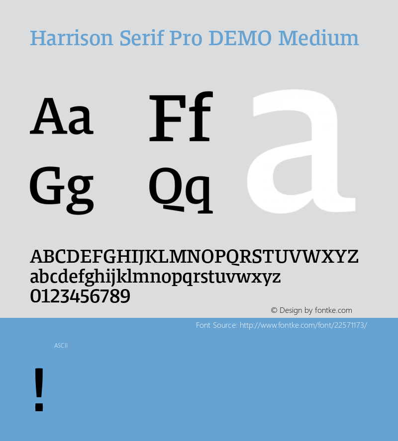Harrison Serif Pro DEMO Medium Version 1.000;PS 001.000;hotconv 1.0.88;makeotf.lib2.5.64775图片样张