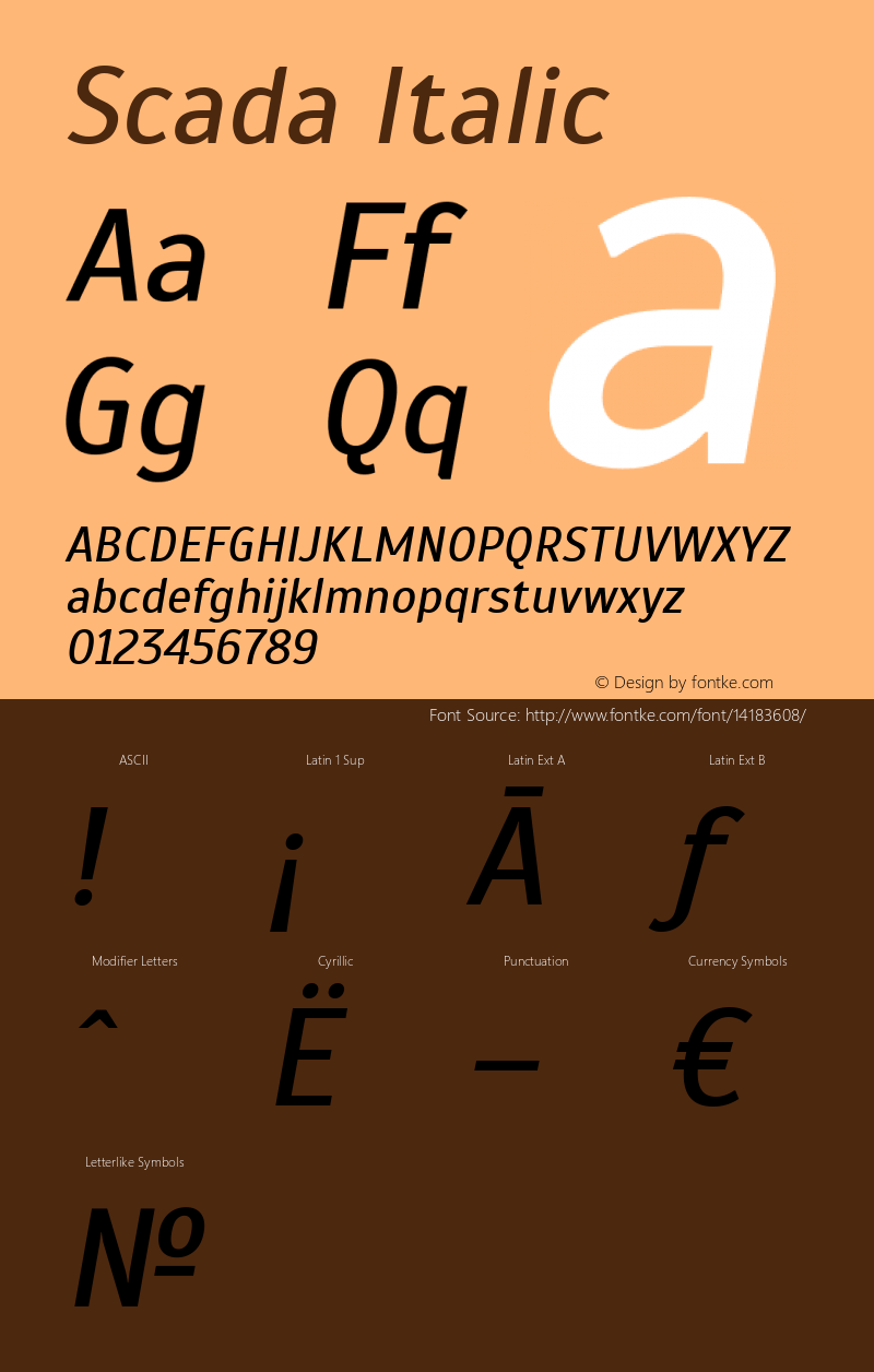 Scada Italic Version 3.005; ttfautohint (v0.91) -l 8 -r 50 -G 200 -x 0 -w 