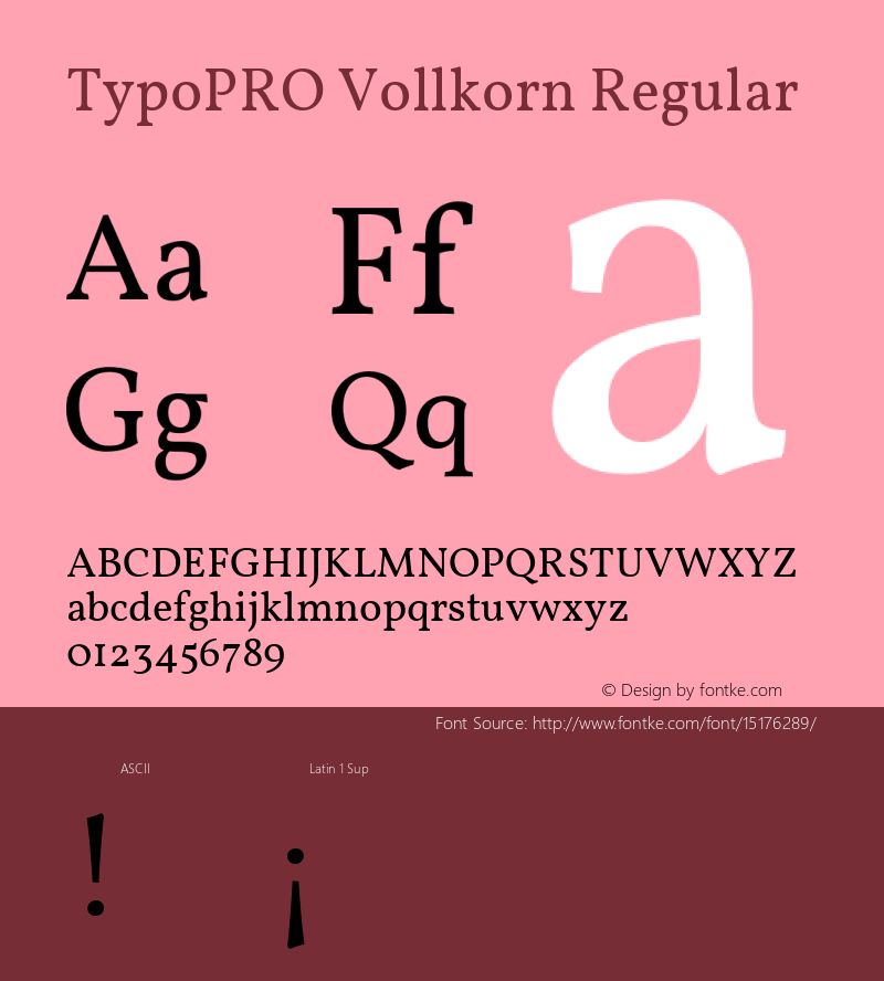 TypoPRO Vollkorn Regular Version 2.001图片样张