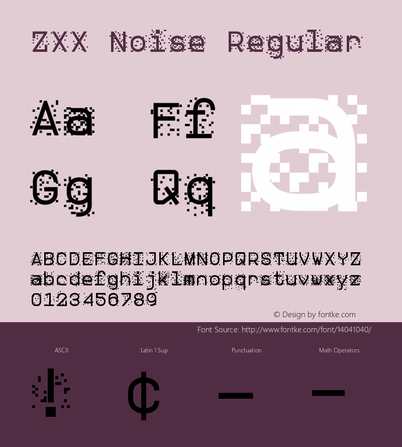 ZXX Noise Regular Version 0.000;PS (version unavailable);hotconv 1.0.57;makeotf.lib2.0.21895 DEVELOPMENT图片样张