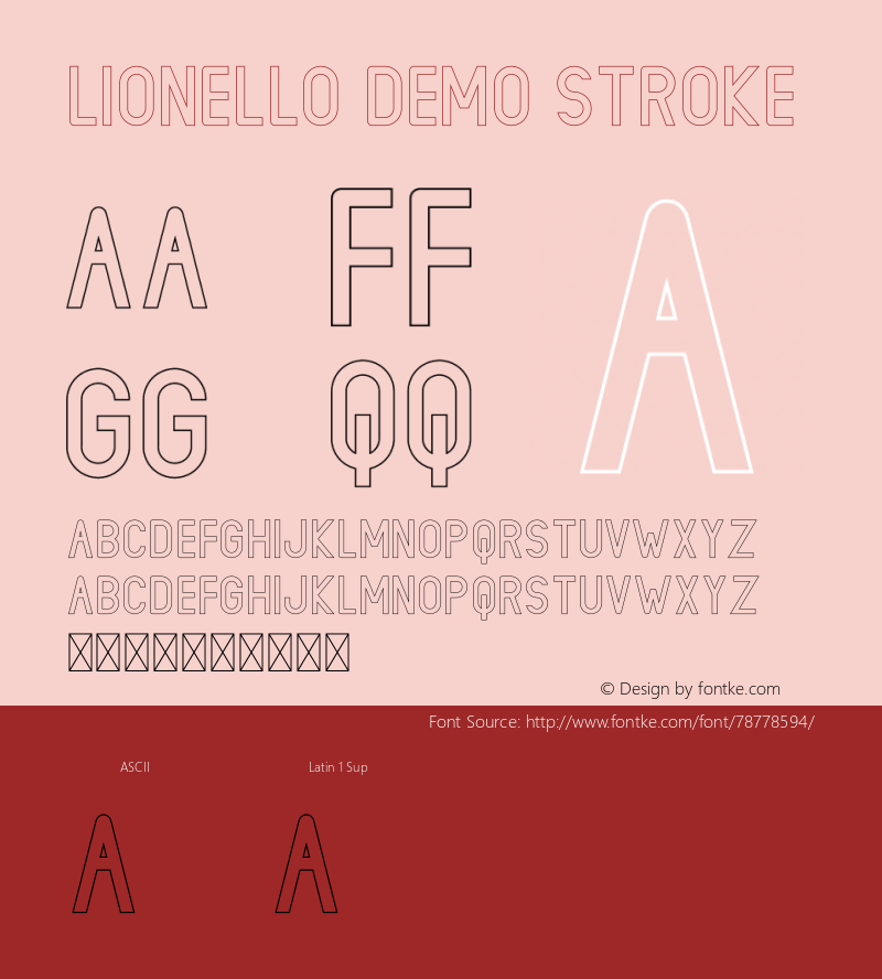 LIONELLO DEMO Stroke Version 1.002;Fontself Maker 3.1.2图片样张