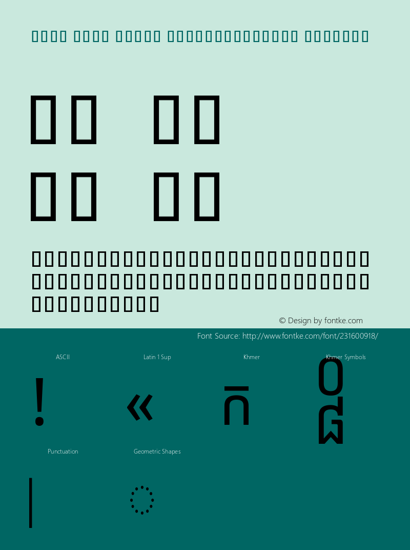 Noto Sans Khmer ExtraCondensed Regular Version 2.001图片样张