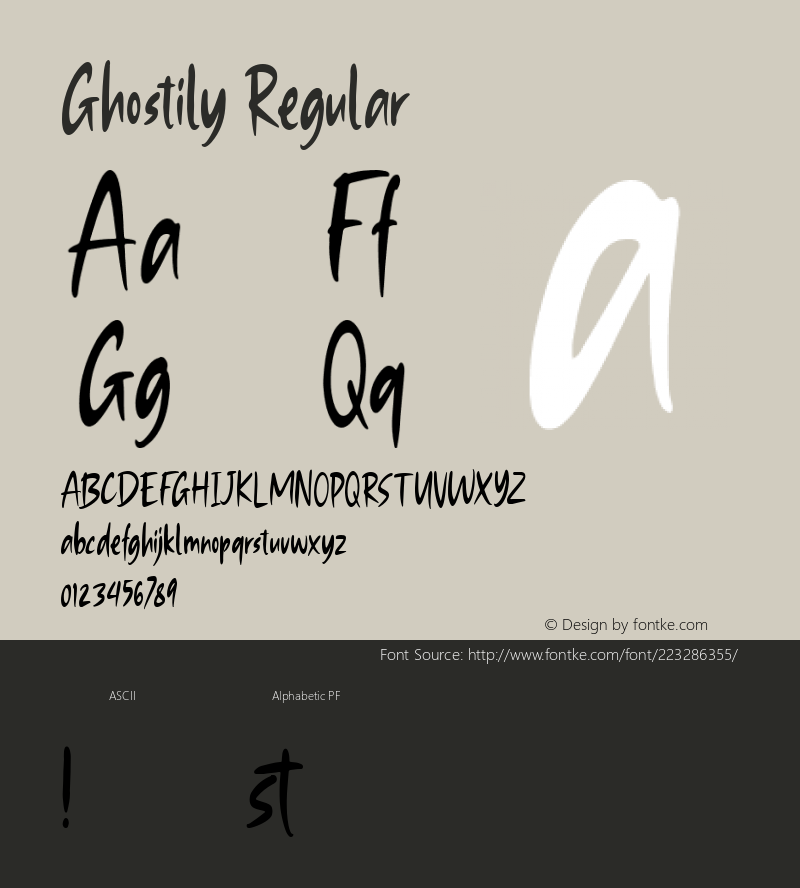 Ghostily Regular Version 1.000图片样张