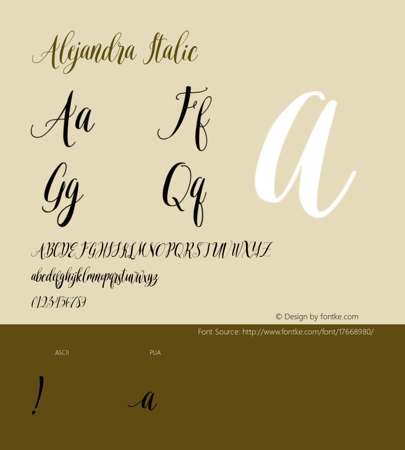 Alejandra Italic Version 001.000图片样张