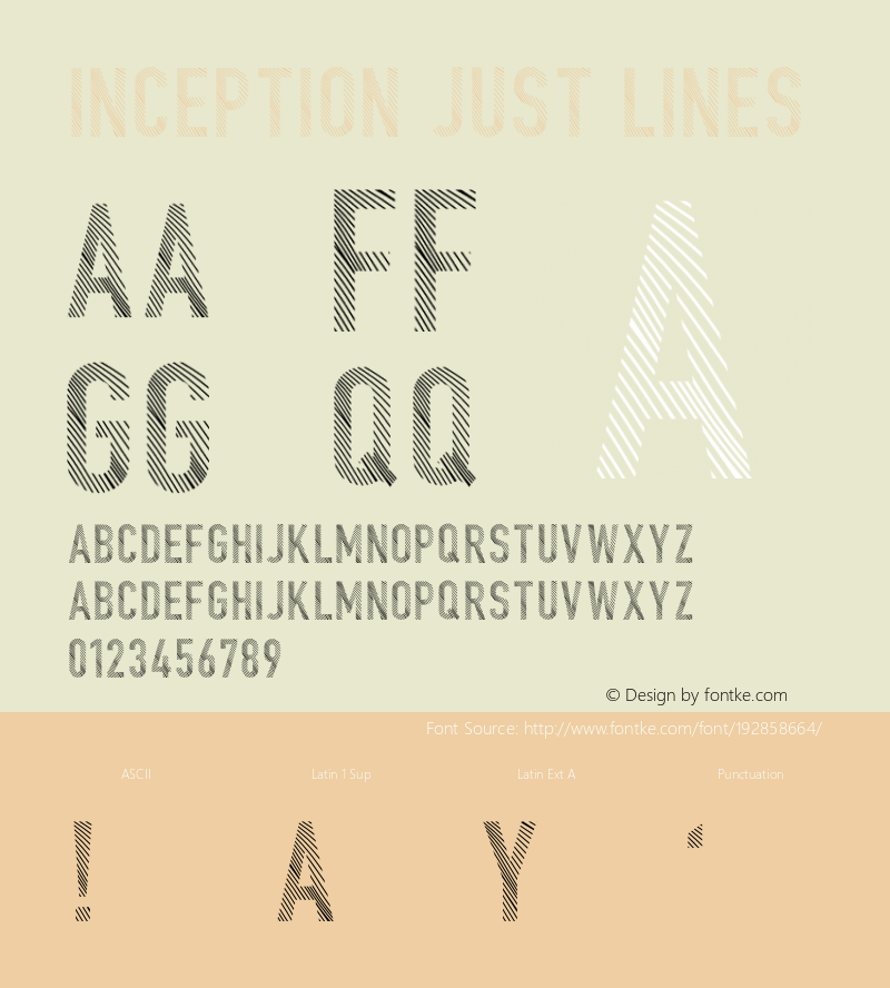 Inception Just Lines Version 1.004;Fontself Maker 3.5.1图片样张