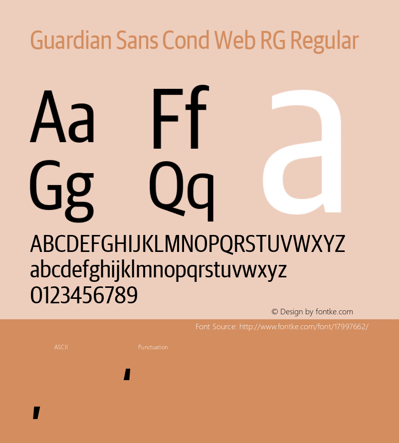 Guardian Sans Cond Web RG Regular Version 1.1 2012图片样张